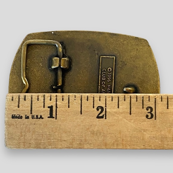 Vintage 1996 Handyman Club of America Life Member Brass Belt Buckle - Picture 5 of 6